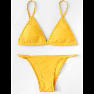 Triangle Top With String Bikini Set